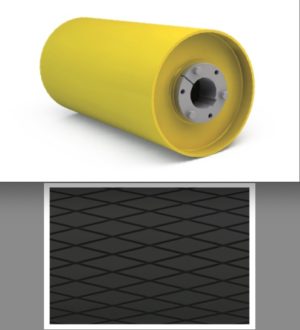 PPI 48" DIA X 44" FACE, SPECIAL DUTY DRUM PULLEY WITH 1/2" PLAIN LAGGING.
