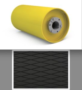 PPI 36" DIA. X 44' FACE DRUM PULLEY WITH 1/4" PLAIN LAGGING