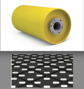 PPI 20" X 38" MINE DUTY DRUM, LAGGED 3/4" CERAMIC