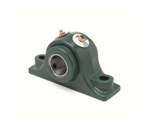 EP2B-IP-207R, Pillow Block Roller Bearing Unit - 2.4375 in Bore Dia., Two-Bolt Base, Solid Pillow Block, Cast Iron Material, Non-Expansion Bearing (Fixed)