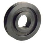 4/5V8.0-E, Bushing Bore V-Belt Pulley - 5V Belt Section, 4 Groove, 7.9 in Pitch Dia., 8 in O.D., Bushed, E Series Bushing, Cast Iron Material
