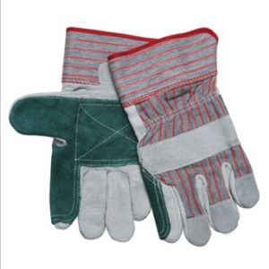 MCR SAFETY, LEATHER DOUBLE PALM GOLVES, LARGE, 12 PK